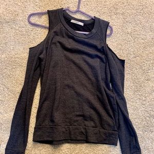 Stateside navy cold shoulder sweatshirt